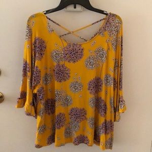 Unique floral print blouse